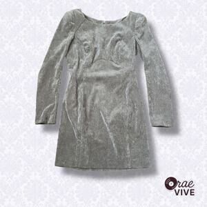 Anthropologie "Of Two Minds" Corduroy Dress - Women's Size Medium - Gray